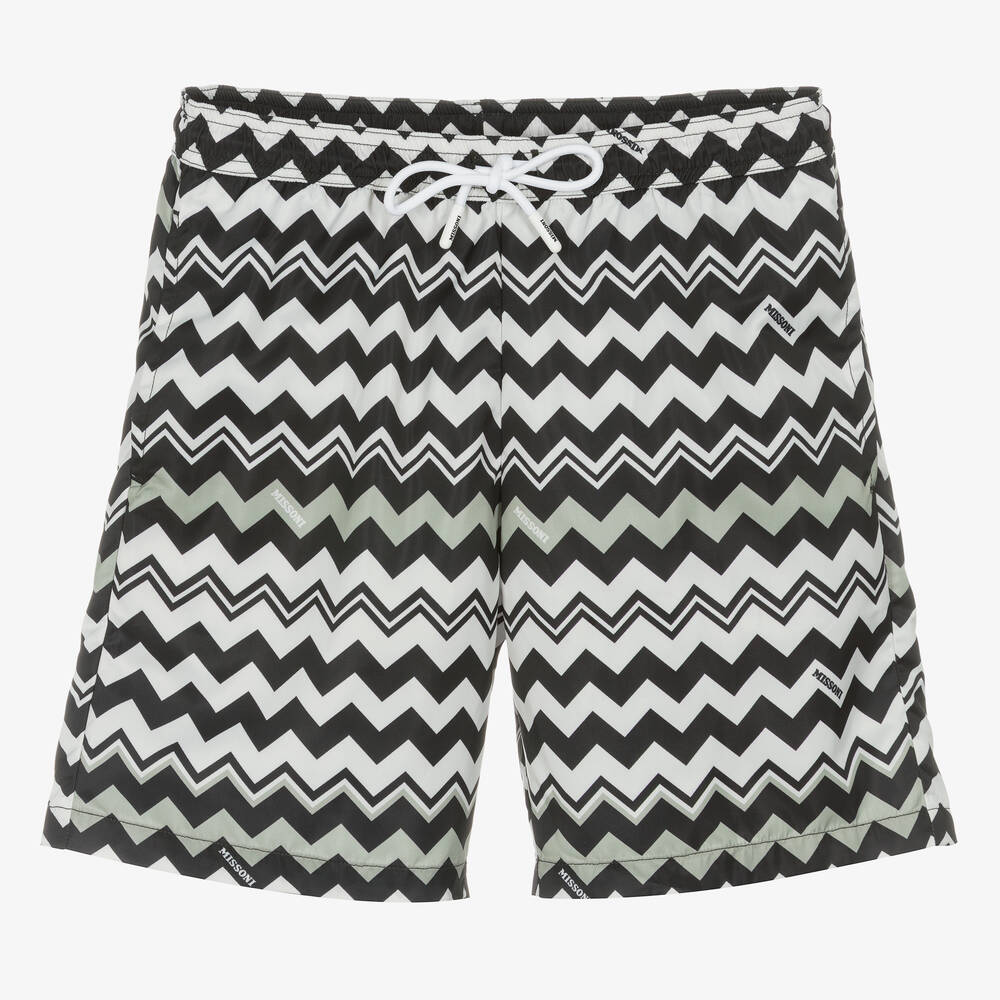 Missoni - Short de bain zigzags noir et blanc | Childrensalon