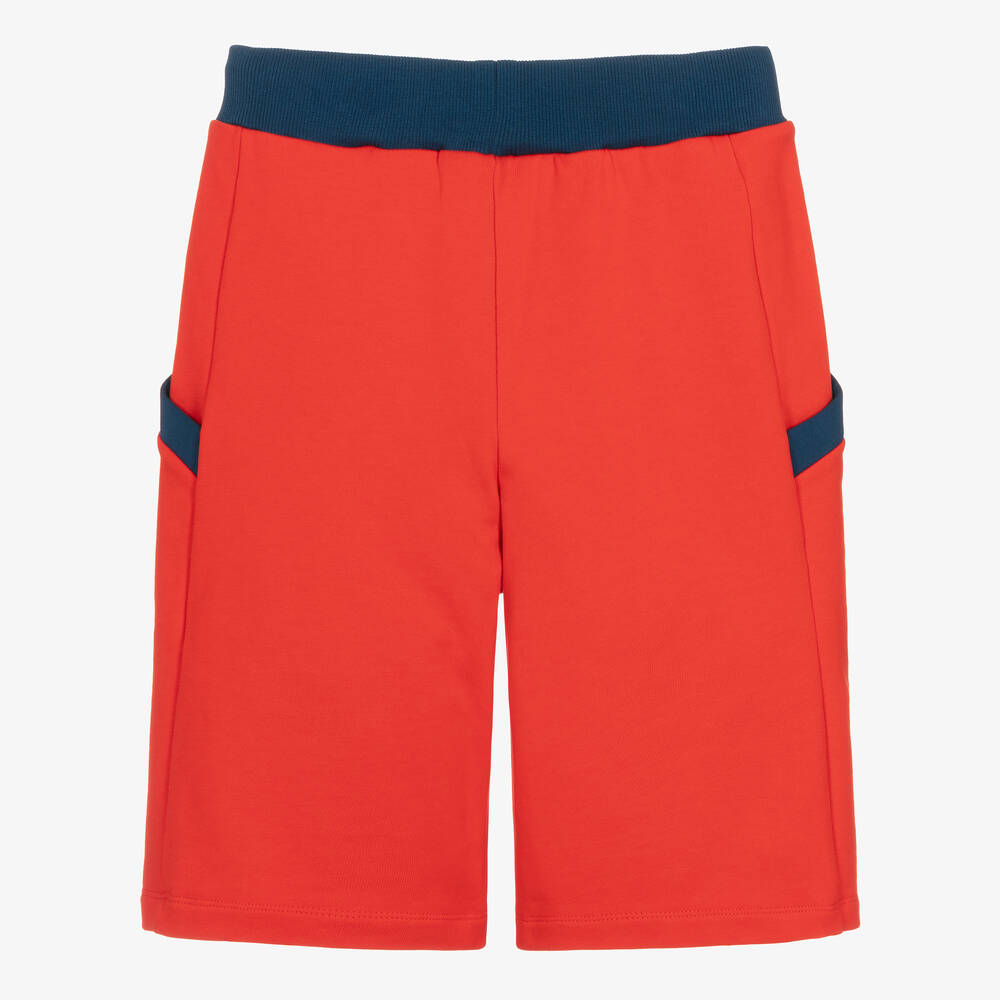 Missoni-Teen Boys Red Organic Cotton Shorts | Childrensalon Outlet