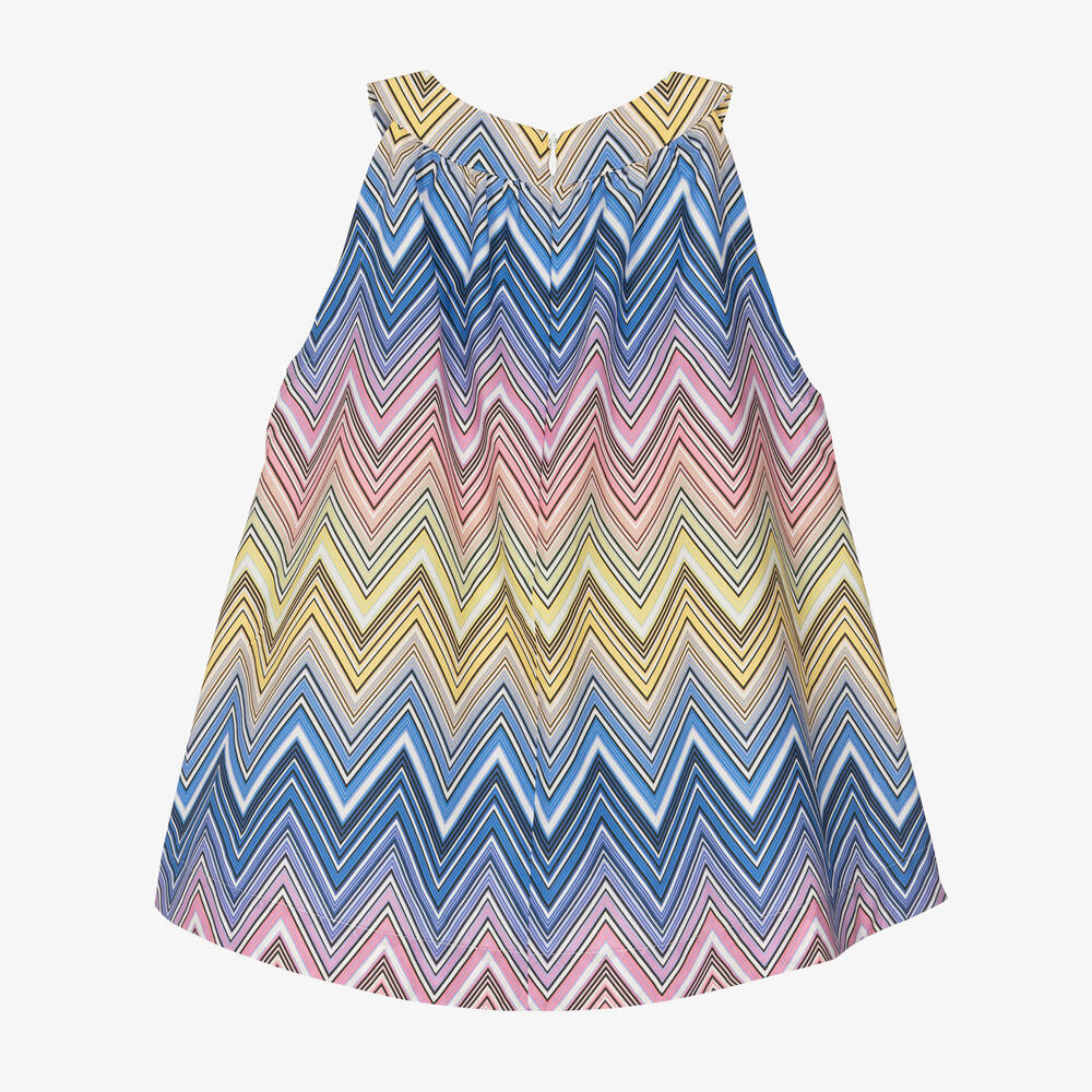 Missoni-بلوزة قطن عضوي لون زهري وأزرق للمراهقات | Childrensalon Outlet