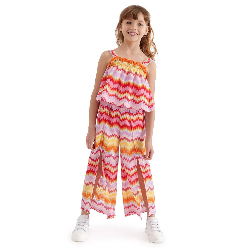 Missoni-Teen Girls Pink Cotton Knit Zigzag Trousers | Childrensalon Outlet