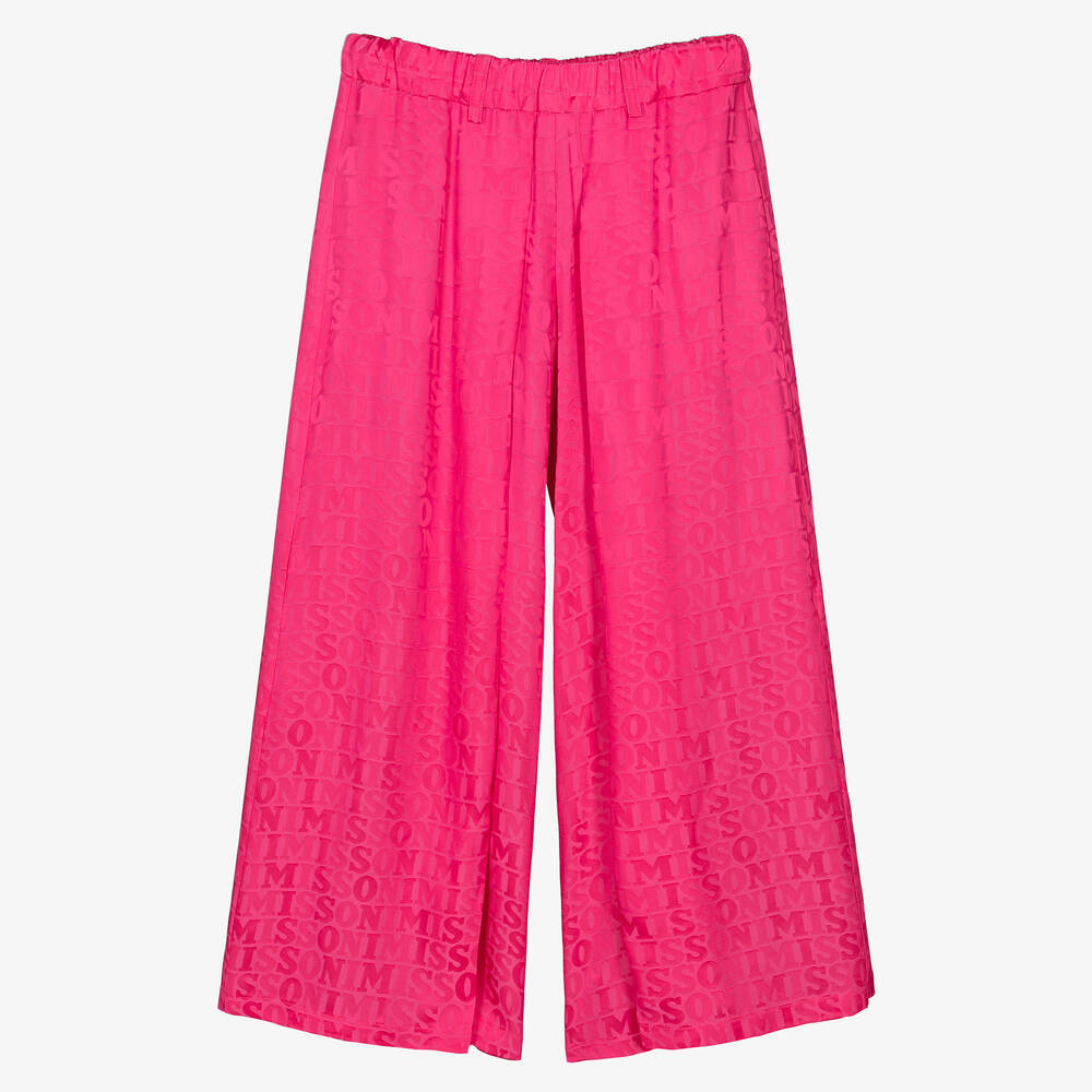 Missoni-Teen Girls Pink Jacquard Wide Leg Trousers | Childrensalon Outlet