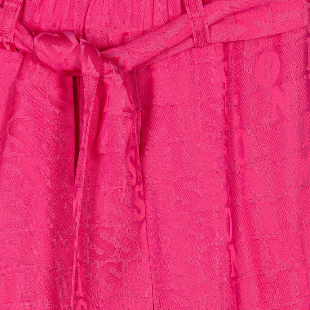 Missoni-Teen Girls Pink Jacquard Wide Leg Trousers | Childrensalon Outlet