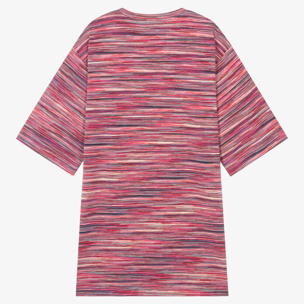 Missoni-Teen Girls Pink Stripe Cotton Jersey Dress | Childrensalon Outlet