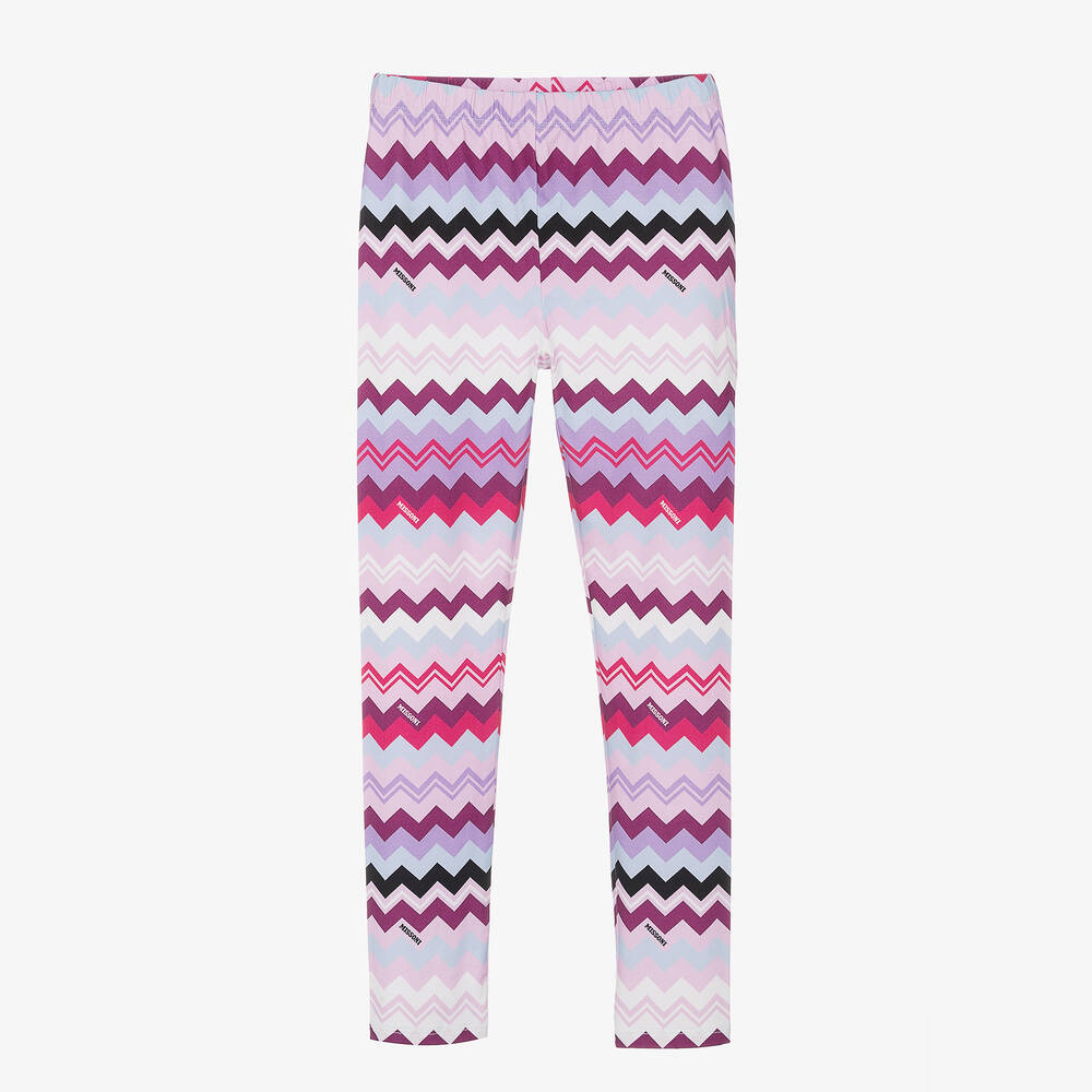Missoni - Legging zigzags violets en coton | Childrensalon