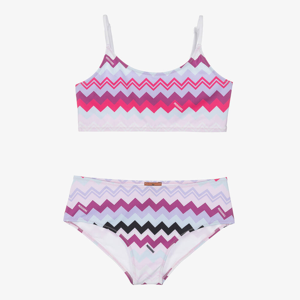 Missoni - Teen Girls Purple Zigzag Bikini | Childrensalon