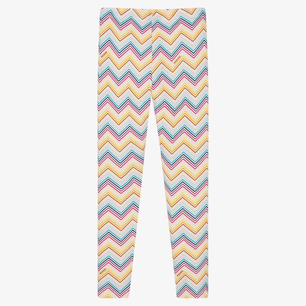 Missoni-ليغنغز تينز بناتي قطن جيرسي لون أبيض | Childrensalon Outlet