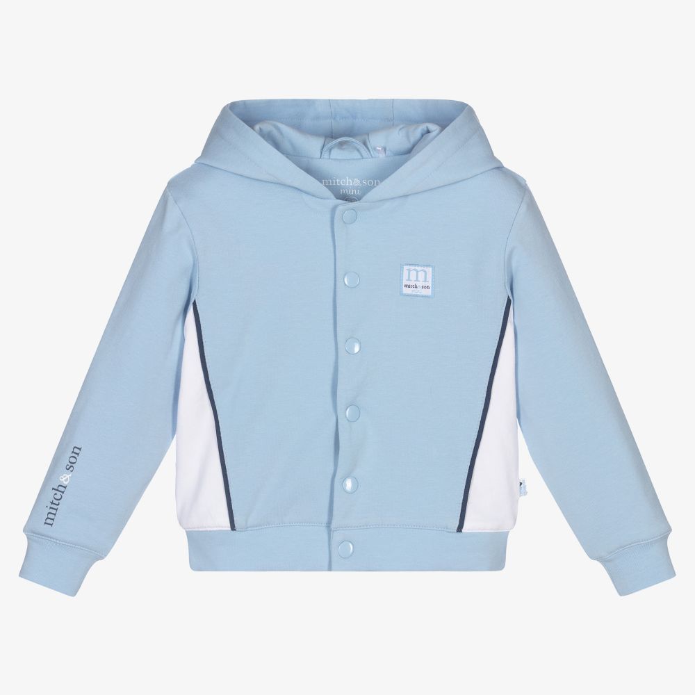 Mitch & Son - Baby Boys Blue Hooded Jacket | Childrensalon