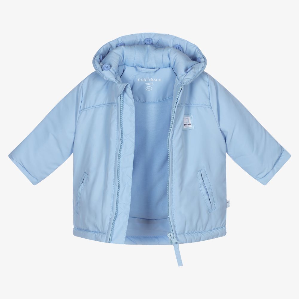 Pale blue baby boy jacket on sale