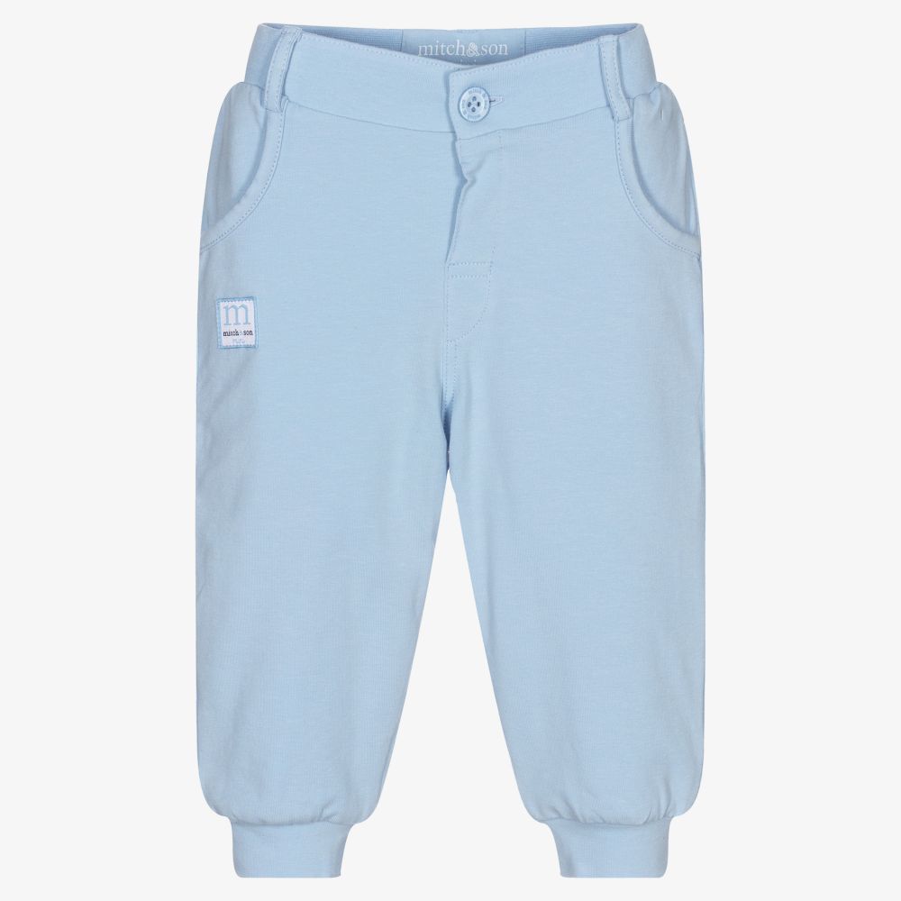 Mitch & Son - Baby Boys Blue Padded Joggers | Childrensalon