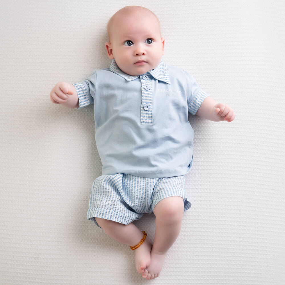 Mitch & Son-Голубой топ и шорты для мальчиков | Childrensalon Outlet
