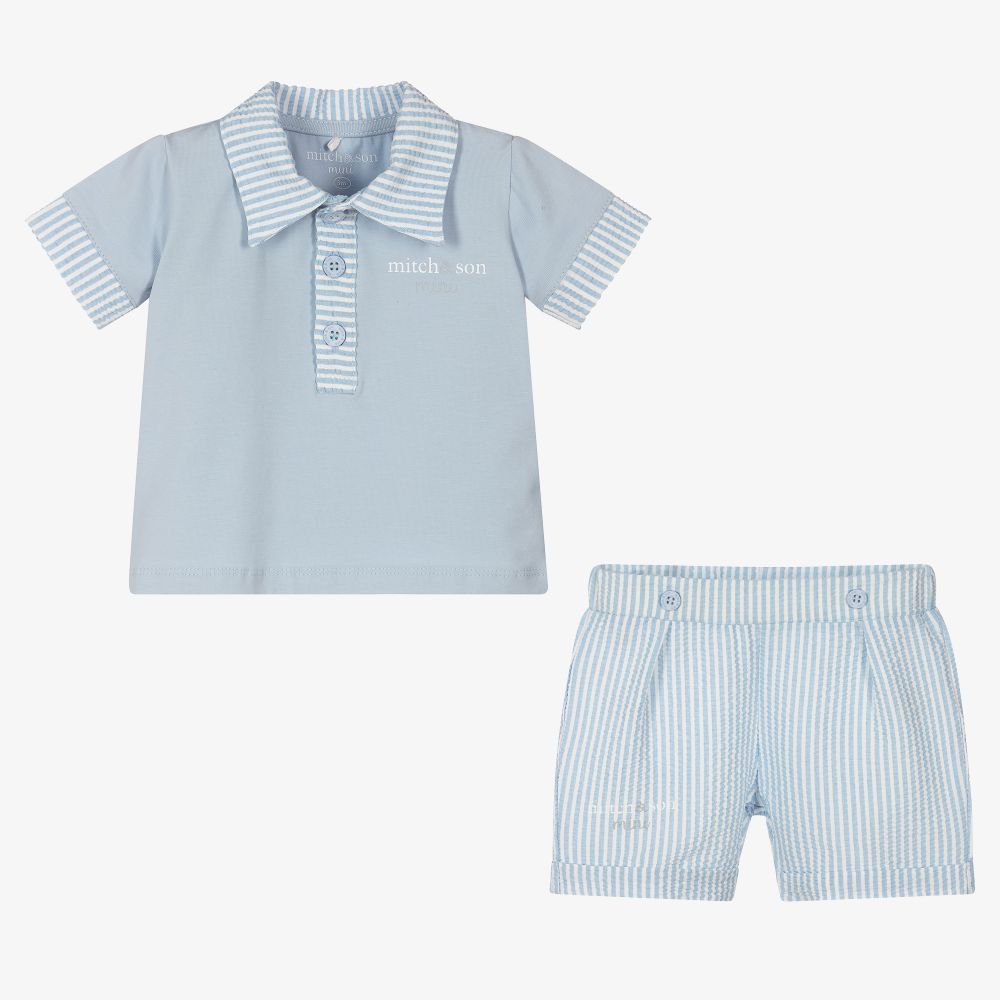Mitch & Son-Голубой топ и шорты для мальчиков | Childrensalon Outlet