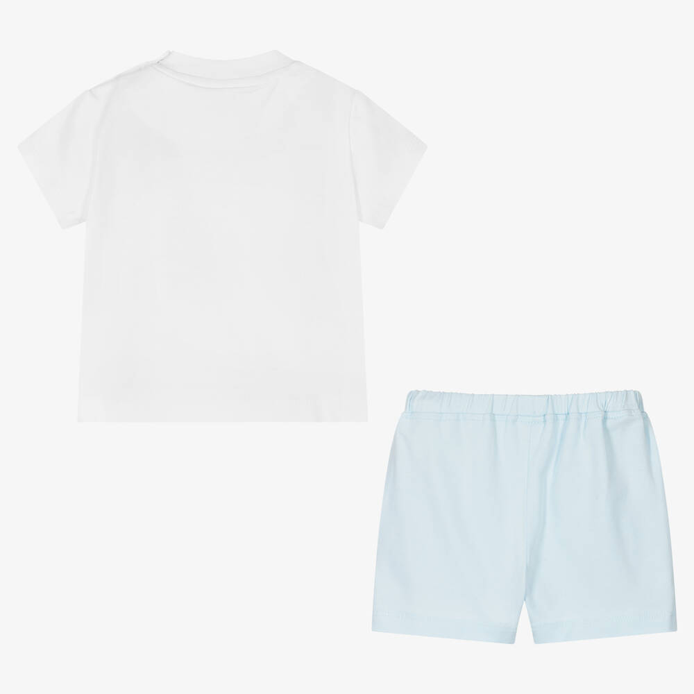 Mitch & Son-Белая футболка и голубые шорты | Childrensalon Outlet