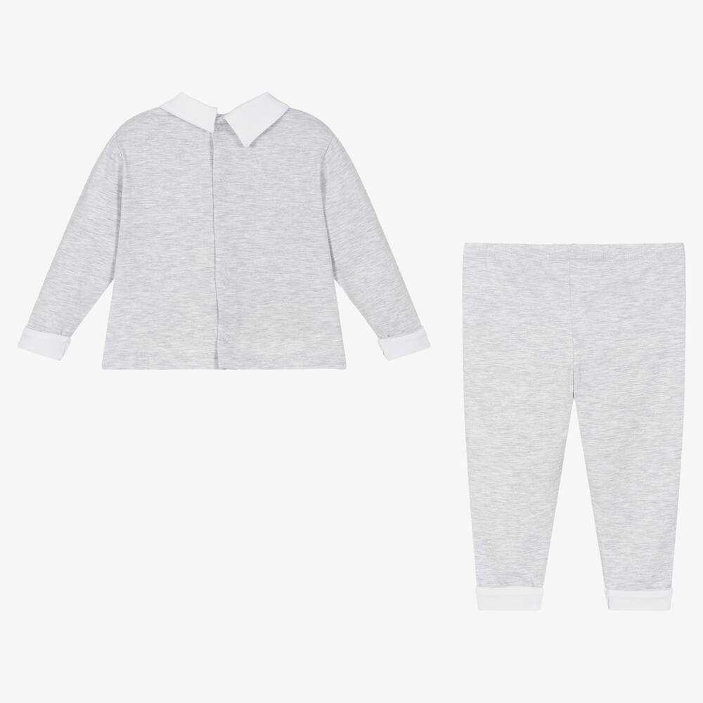 ميتش آند سون-Baby Boys Grey Jersey Trouser Set | Childrensalon Outlet