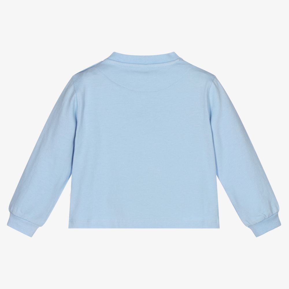 ميتش آند سون-Baby Boys Pale Blue Cotton Top | Childrensalon Outlet