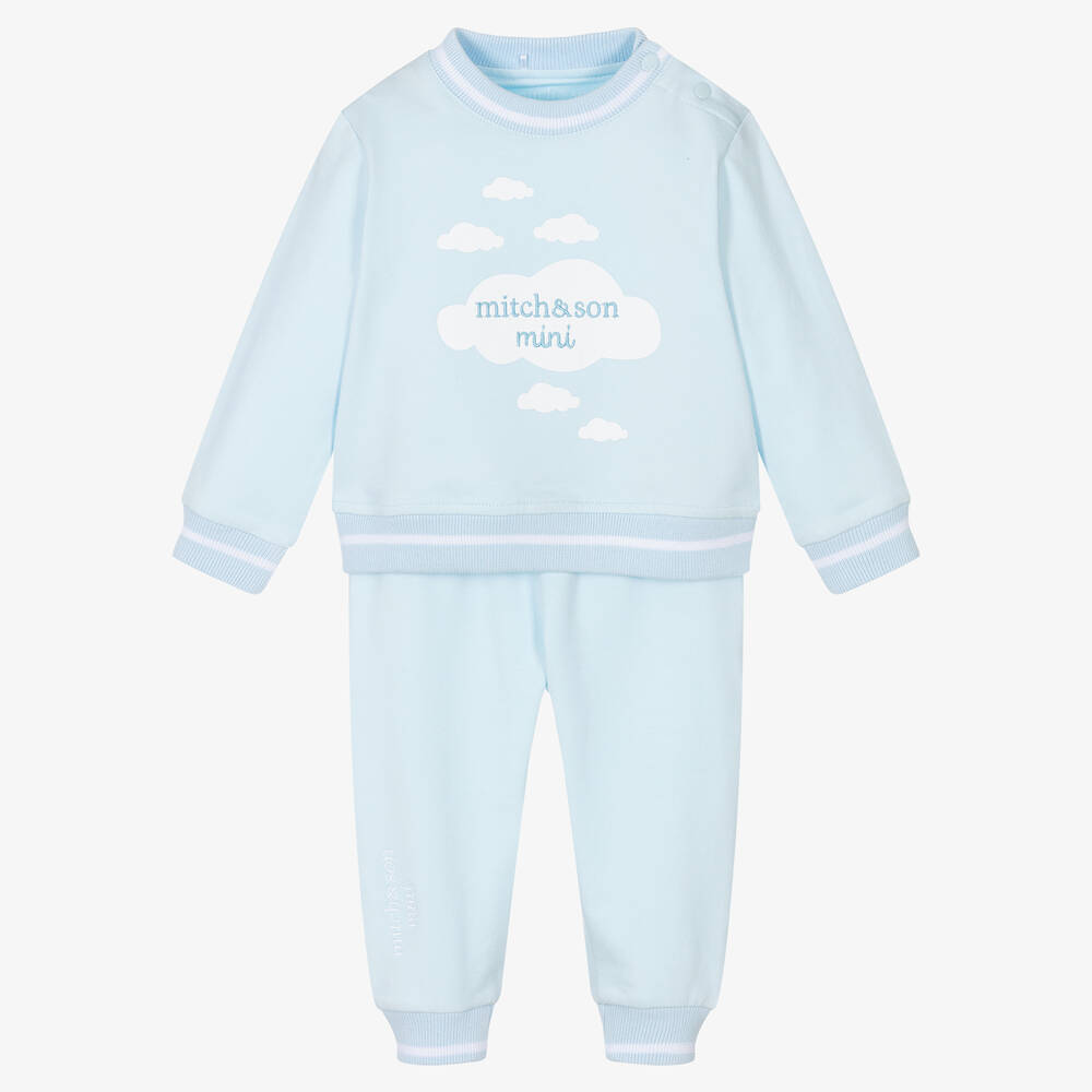 Mitch & Son - Survêtement bleu pâle bébé | Childrensalon
