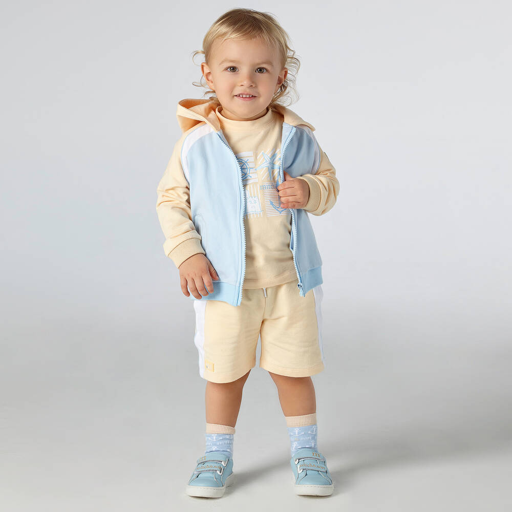 Mitch & Son-Спортивный костюм бежевого и голубого цвета | Childrensalon Outlet