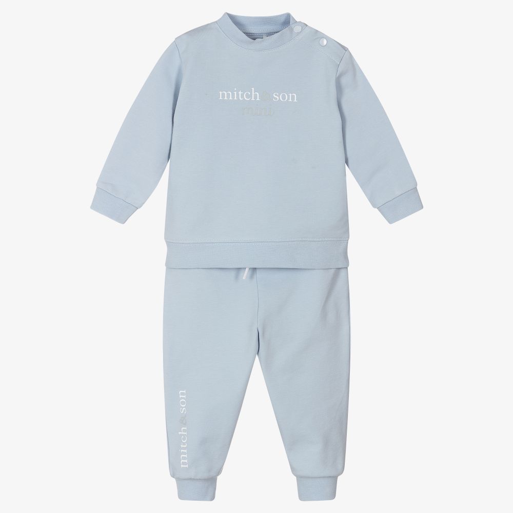 Mitch & Son - Blauer Baumwoll-Trainingsanzug (B) | Childrensalon