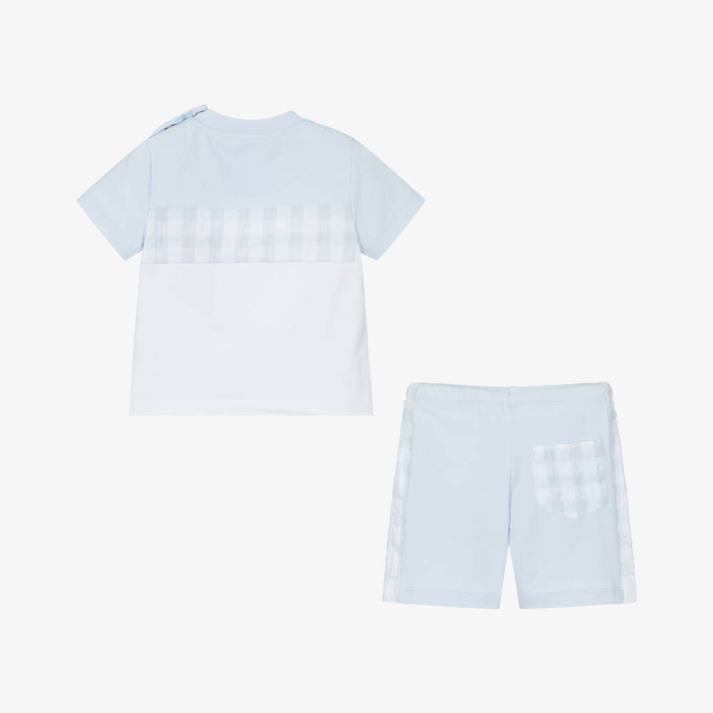 Mitch & Son-Летний комплект в синюю клетку для мальчиков | Childrensalon Outlet