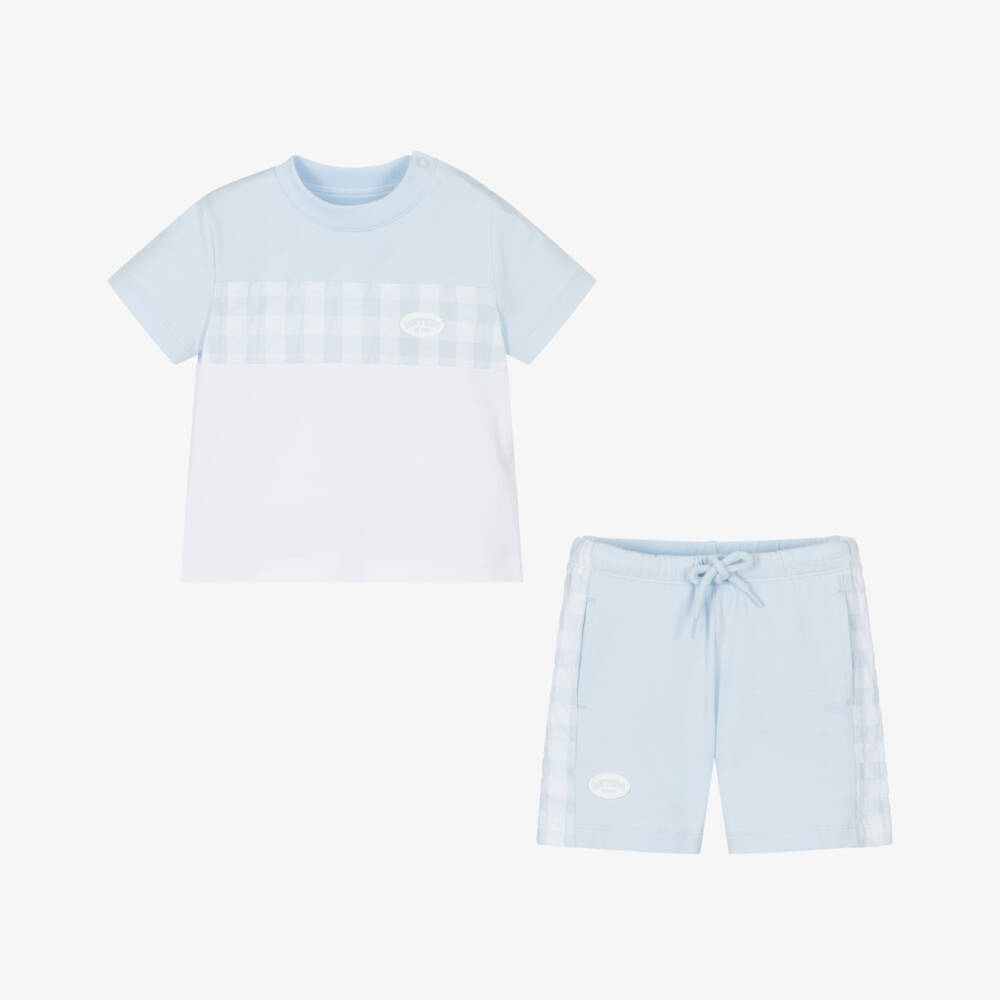 Mitch & Son-Летний комплект в синюю клетку для мальчиков | Childrensalon Outlet