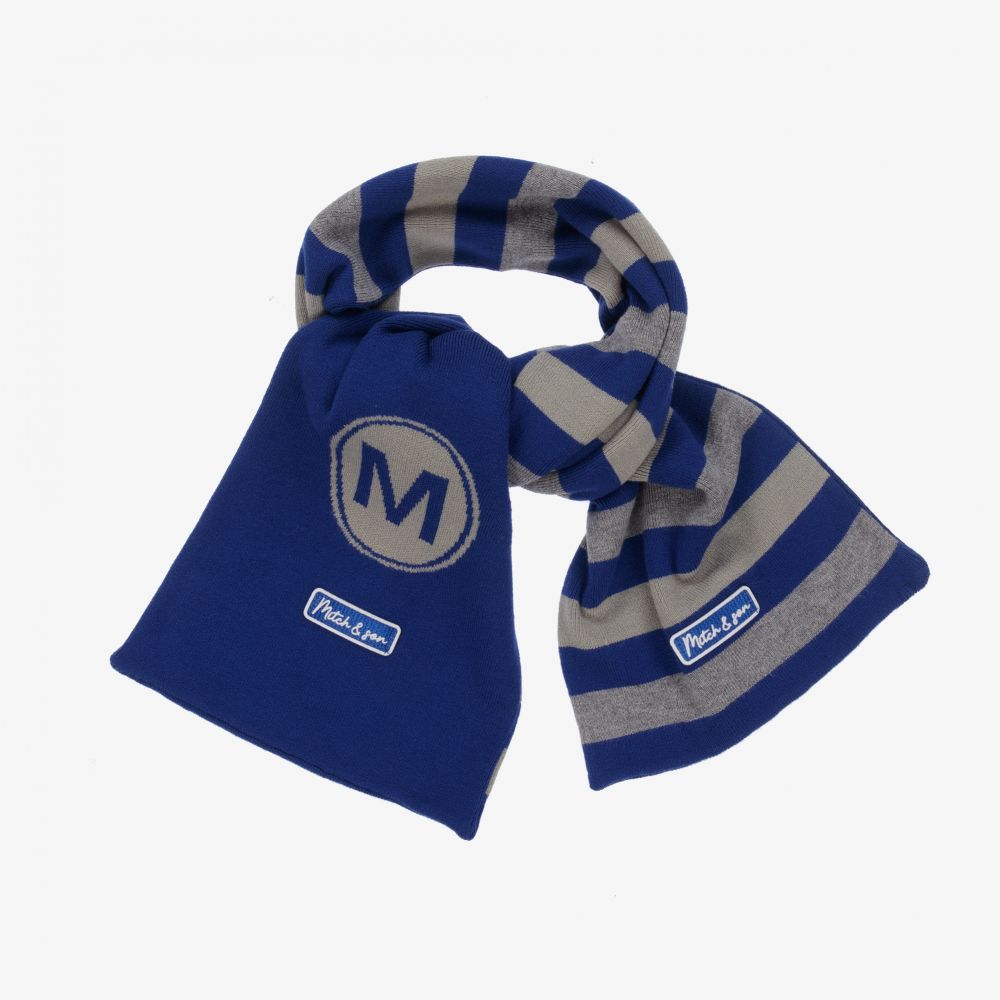 Mitch & Son - Blue Knitted Scarf (110cm) | Childrensalon