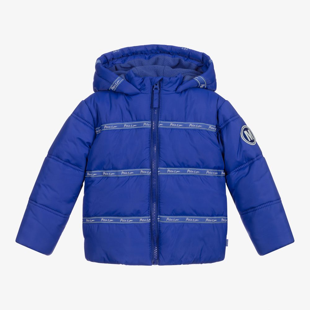 Mitch & Son - Blaue, gefütterte Kapuzenjacke | Childrensalon