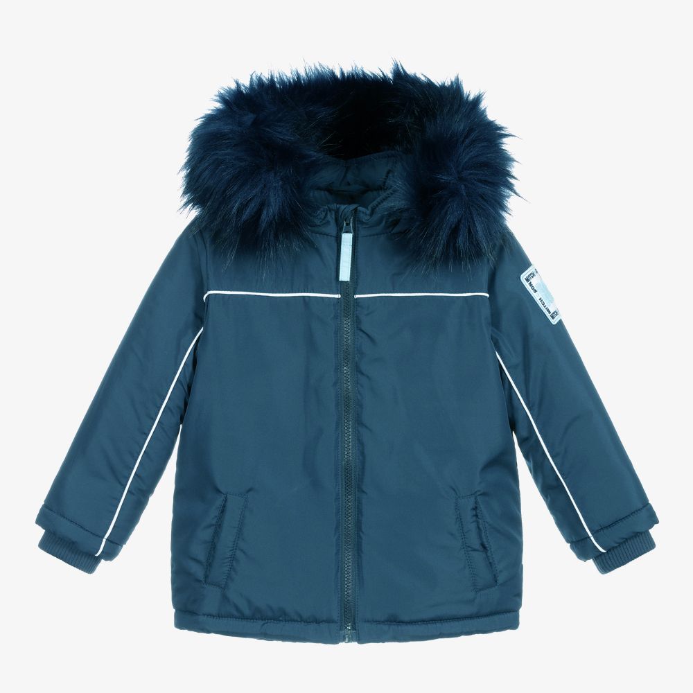 Mitch & Son - Blue Padded Hooded Jacket | Childrensalon