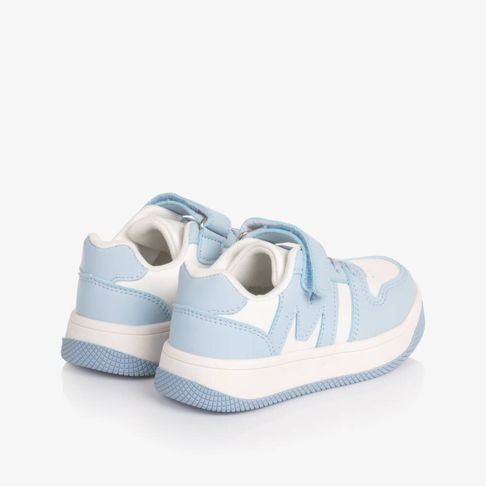 Mitch & Son-Blue & White Logo Trainers | Childrensalon Outlet