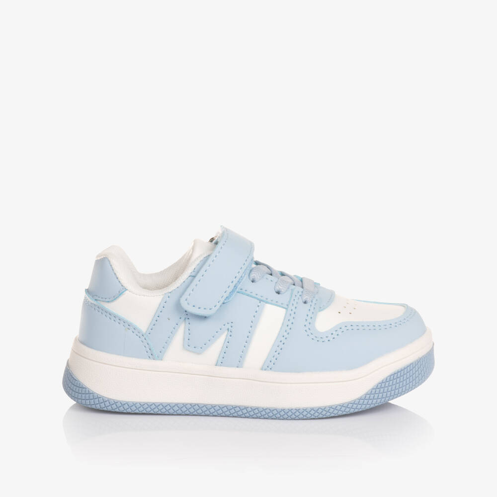 Mitch & Son-Blue & White Logo Trainers | Childrensalon Outlet