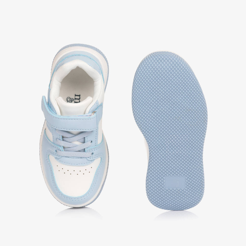 Mitch & Son-Blue & White Logo Trainers | Childrensalon Outlet