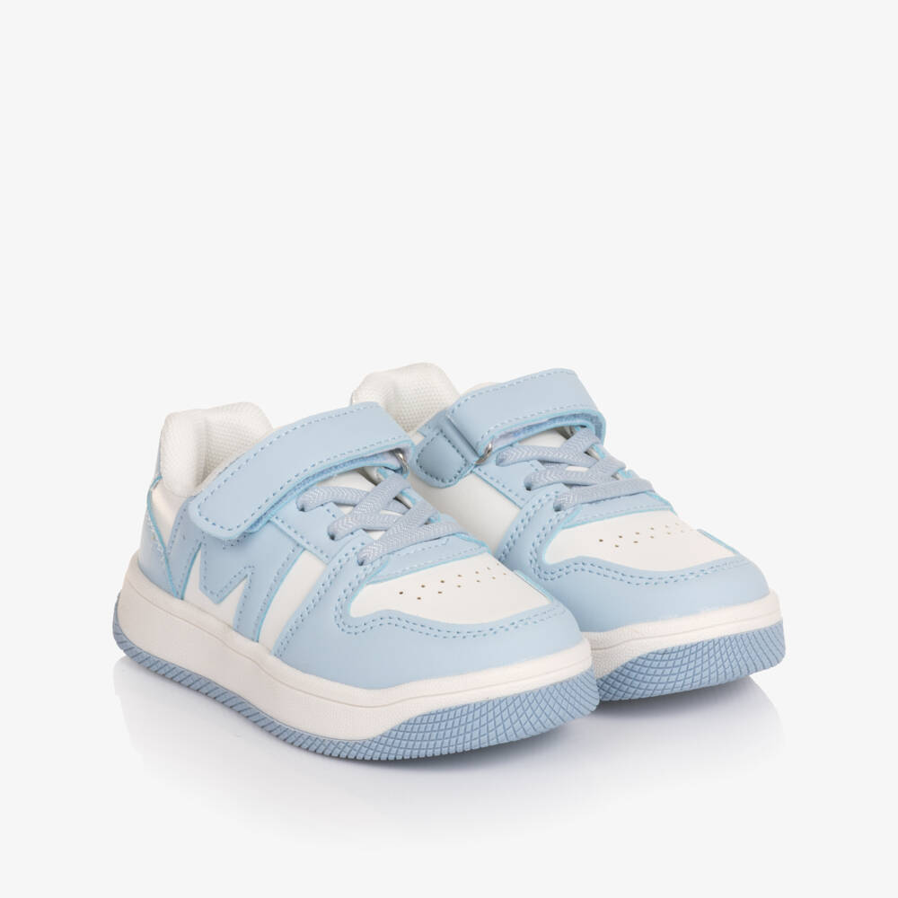 Mitch & Son-Blue & White Logo Trainers | Childrensalon Outlet