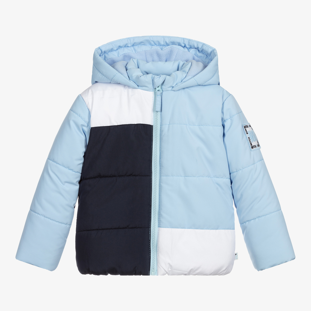 Mitch & Son - Бело-голубая утепленная куртка | Childrensalon
