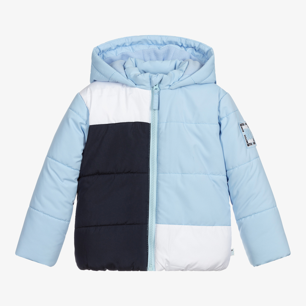 Mitch & Son-Blue & White Padded Coat | Childrensalon Outlet