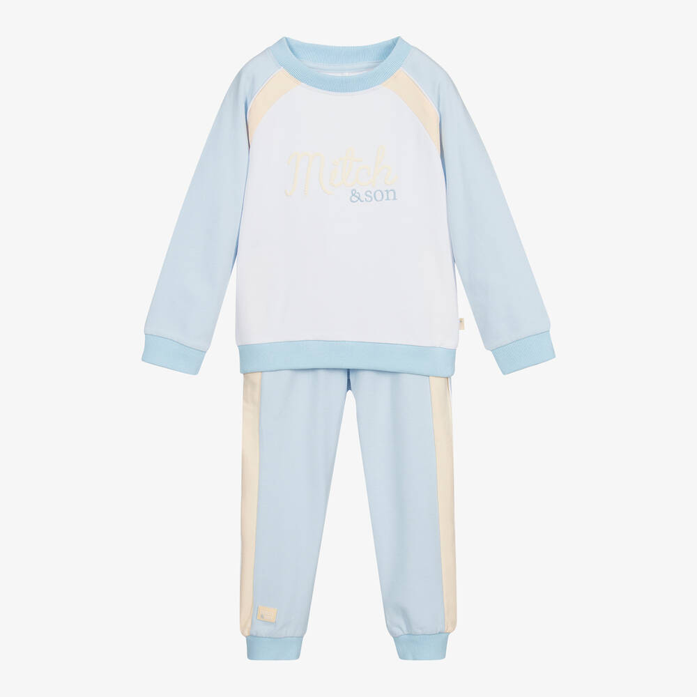 Mitch & Son-Blue & White Tracksuit | Childrensalon Outlet