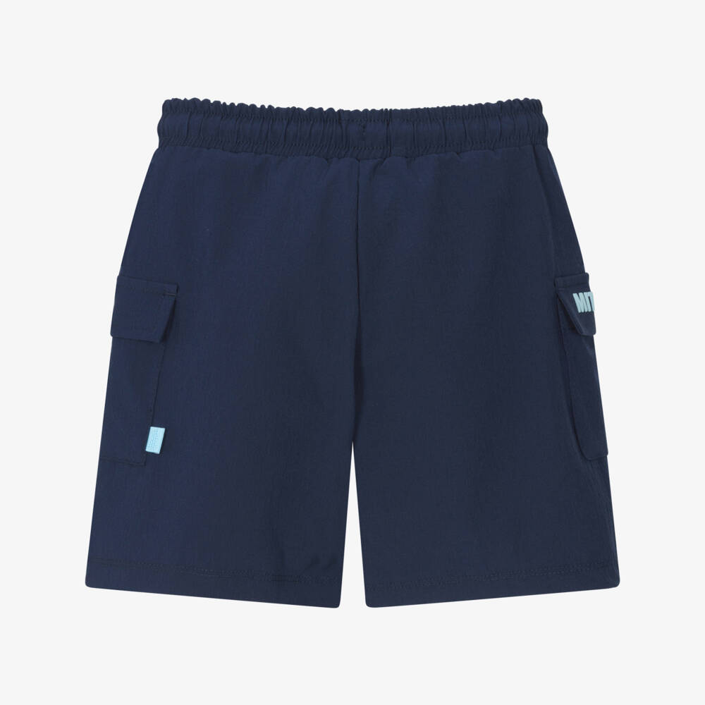 Mitch & Son-Boys Adventure Blue Cargo Shorts | Childrensalon Outlet