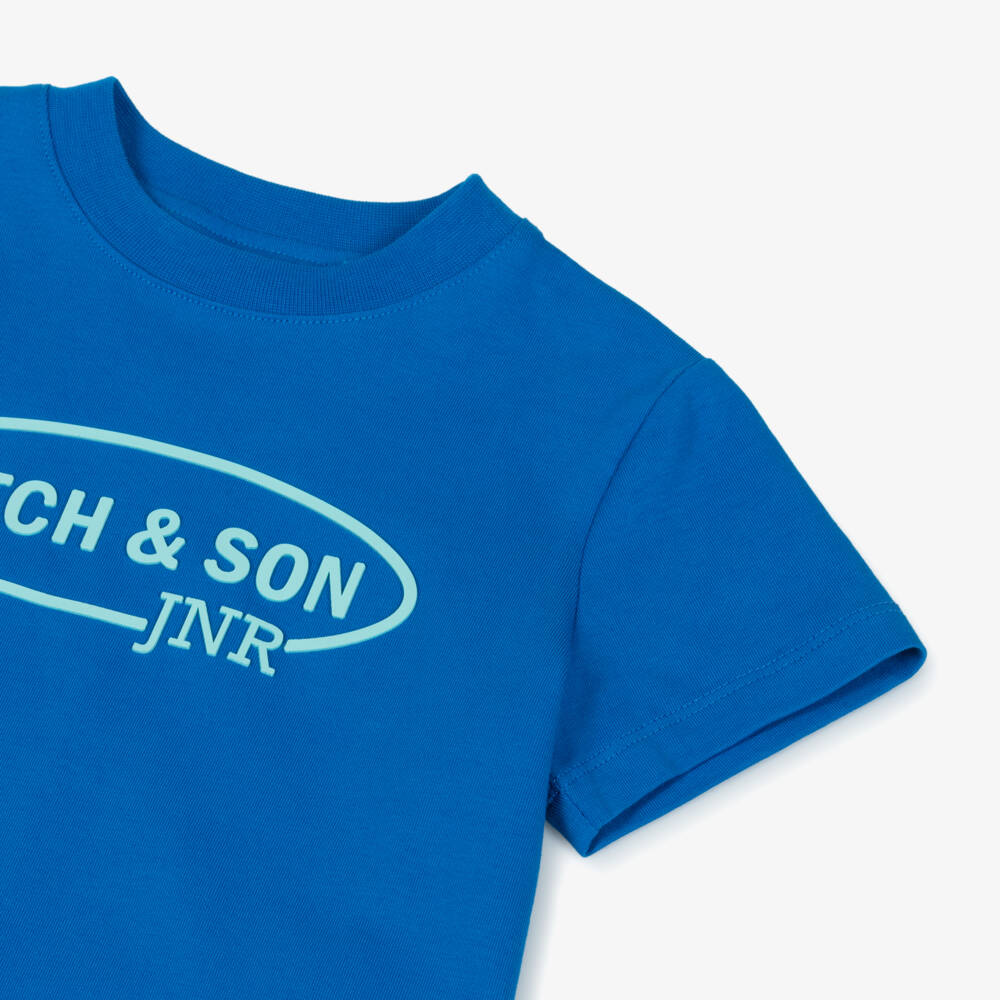 Mitch & Son-Boys Azure Cotton Outfit Duo | Childrensalon Outlet