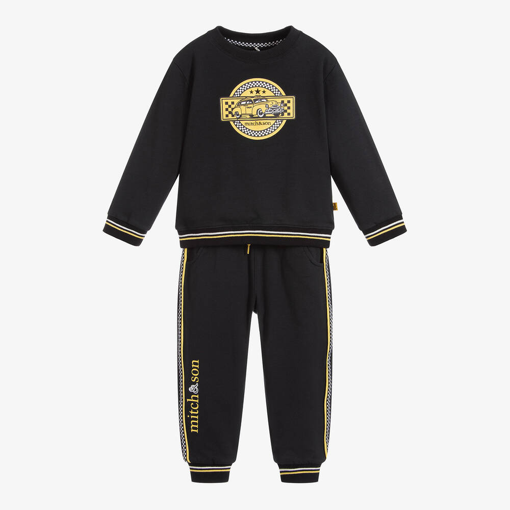 Mitch & Son-Черный спортивный костюм из хлопка для мальчиков | Childrensalon Outlet