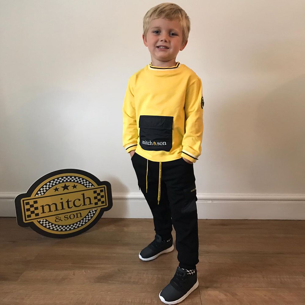 Yellow and black joggers online