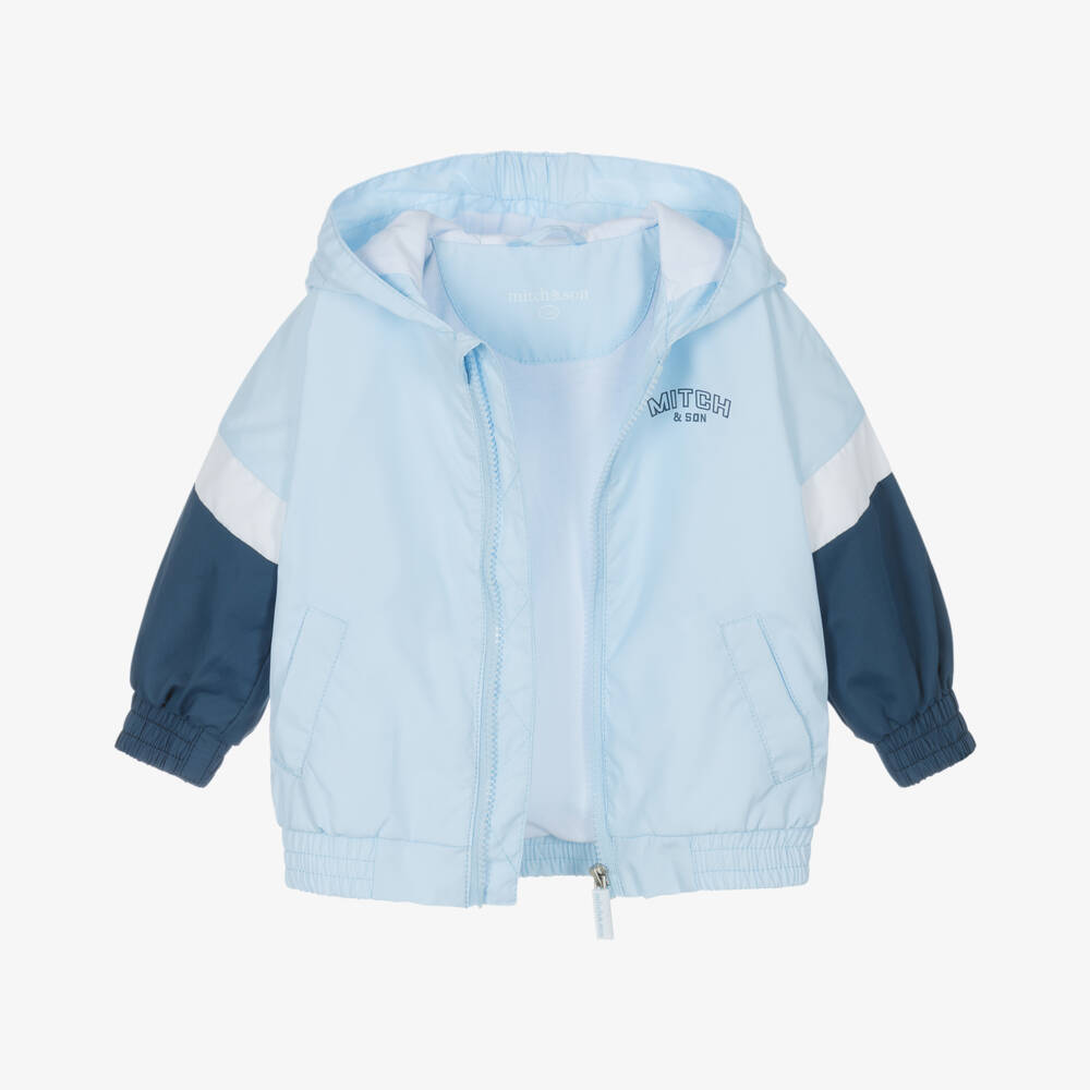 ميتش آند سون-معطف واقي من الرياح للأولاد باللون الأزرق | Childrensalon Outlet