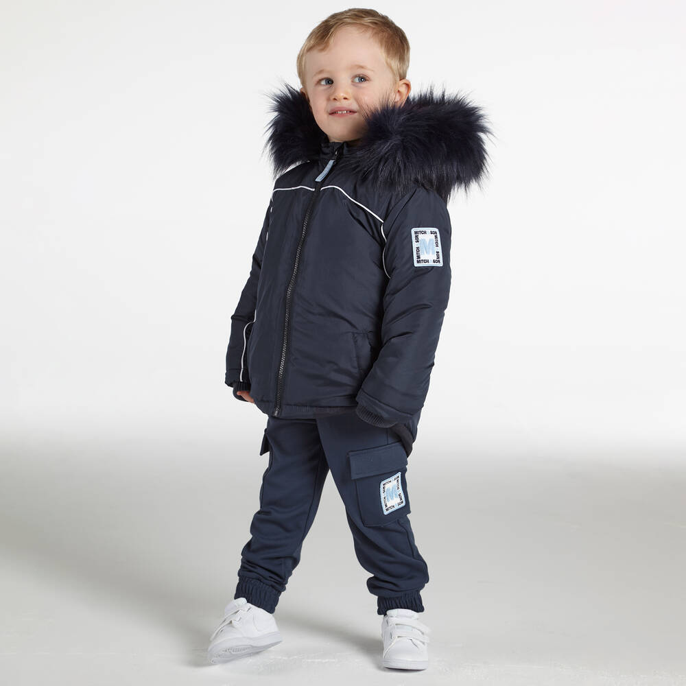 Mitch & Son-Синие хлопковые джоггеры для мальчиков | Childrensalon Outlet