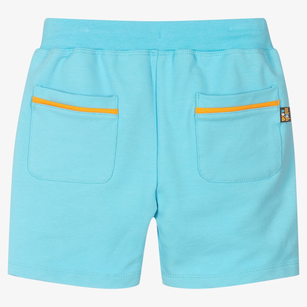 Mitch & Son-شورت قطن جيرسي لون أزرق فاتح للأولاد | Childrensalon Outlet