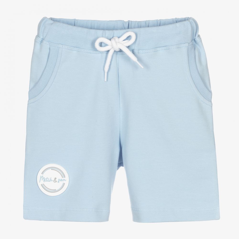 Mitch & Son - Boys Blue Cotton Shorts | Childrensalon