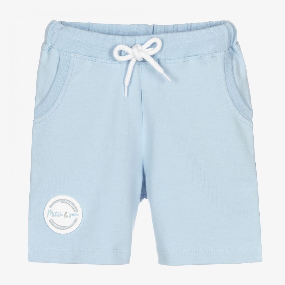 Mitch & Son - Blaue Baumwollshorts für Jungen | Childrensalon