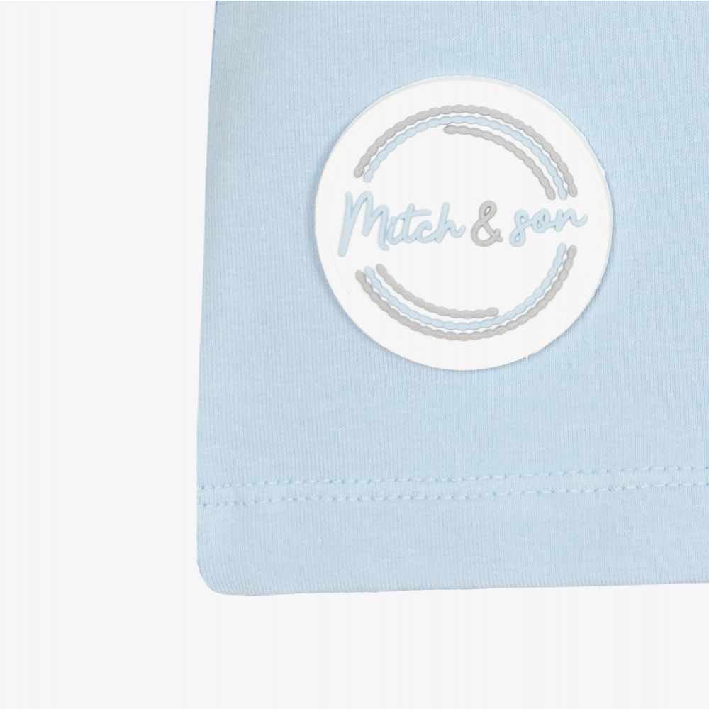 Mitch & Son-Boys Blue Cotton Shorts | Childrensalon Outlet