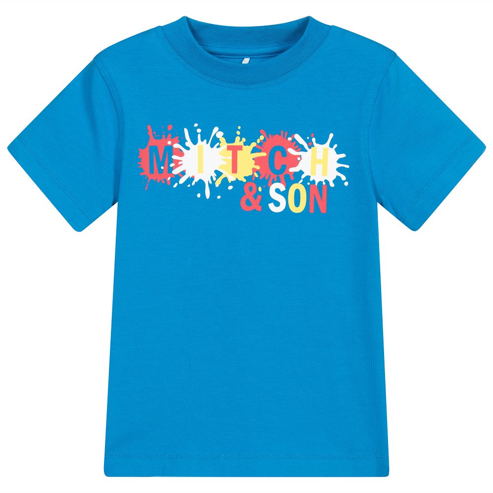 Mitch & Son - تيشيرت قطن جيرسي لون أزرق للأولاد | Childrensalon