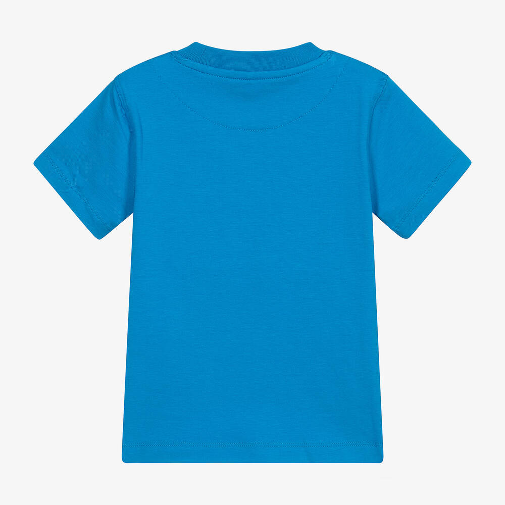 Mitch & Son-Boys Blue Cotton T-Shirt | Childrensalon Outlet