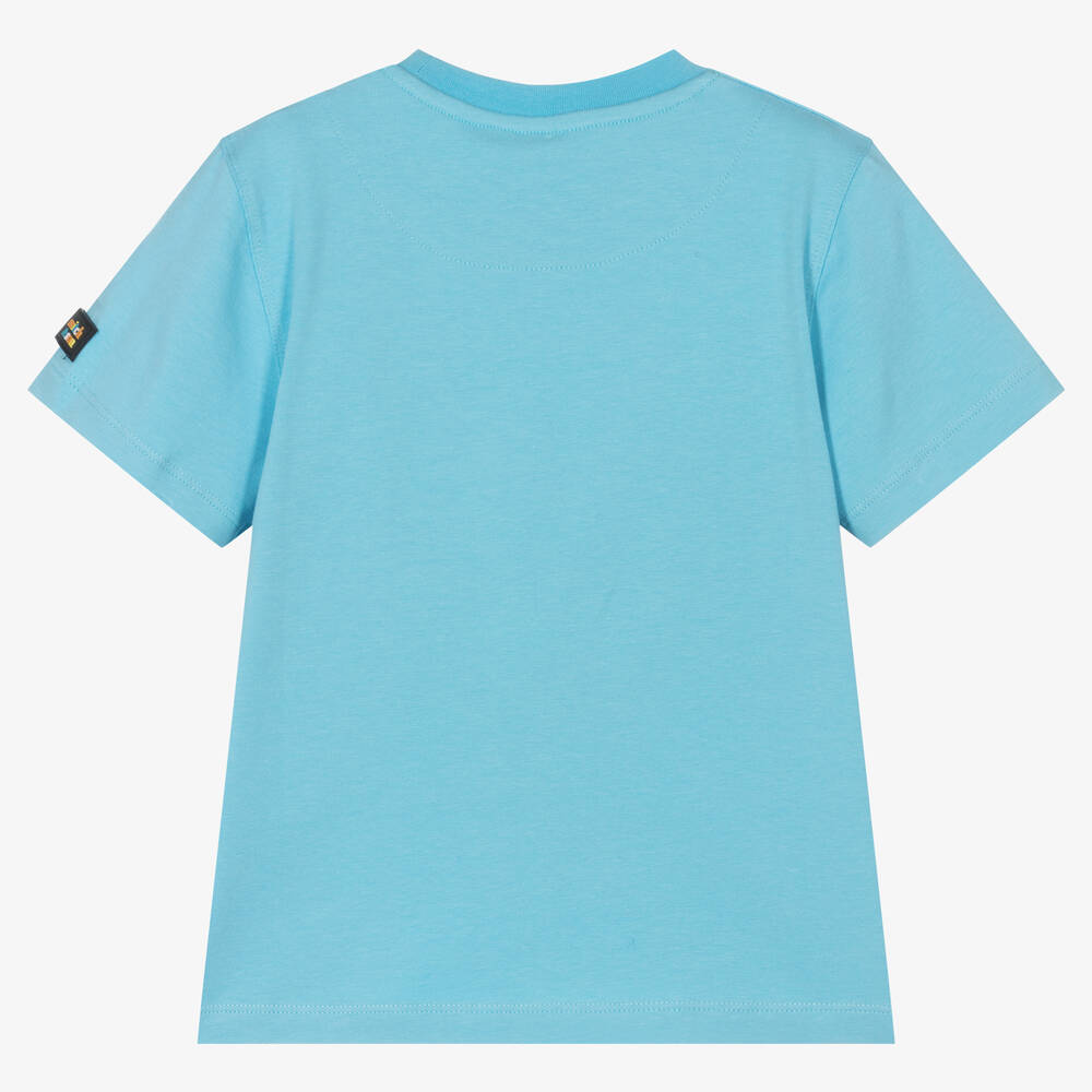 Mitch & Son-Boys Blue Cotton T-Shirt | Childrensalon Outlet