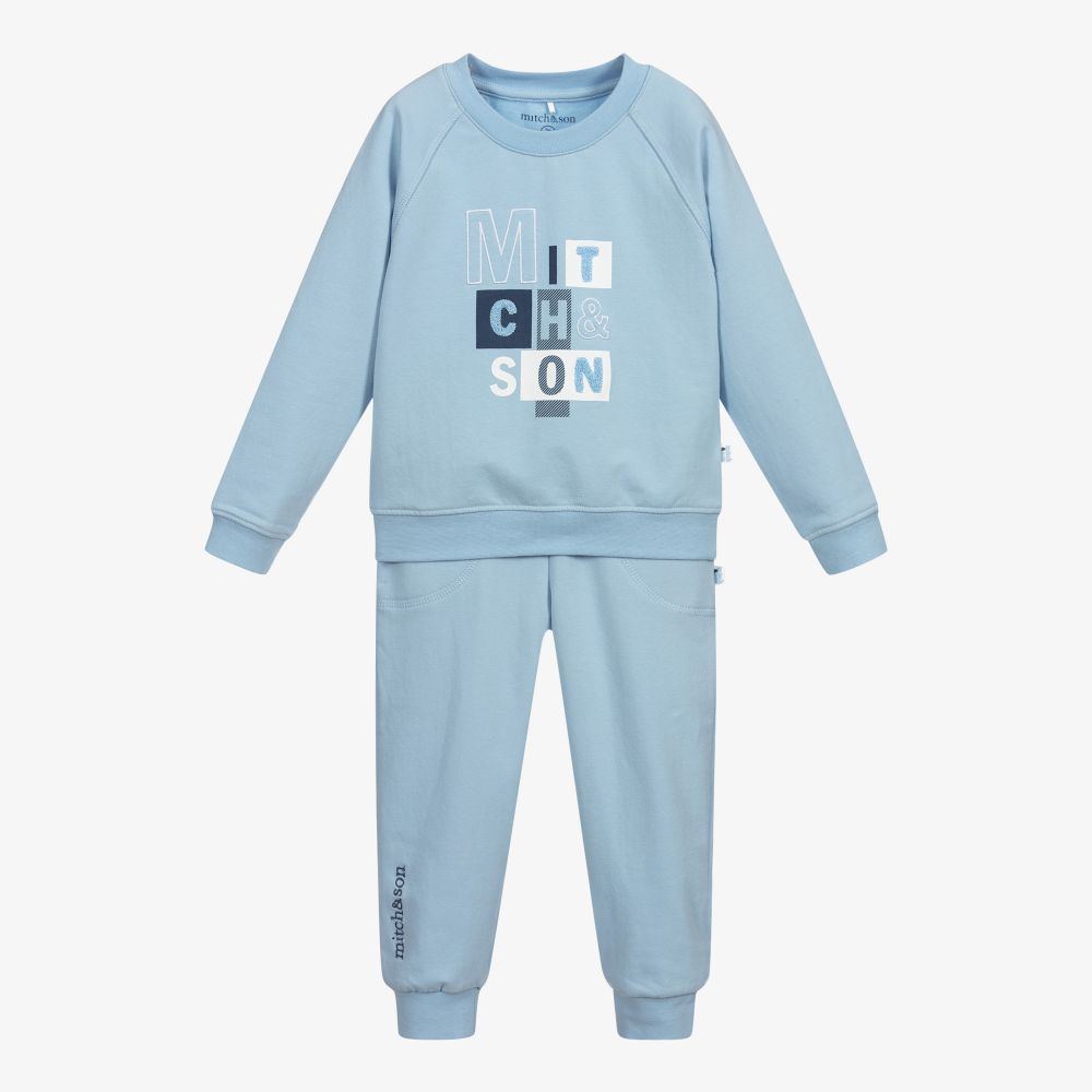 Mitch & Son - Blauer Baumwoll-Trainingsanzug (J) | Childrensalon
