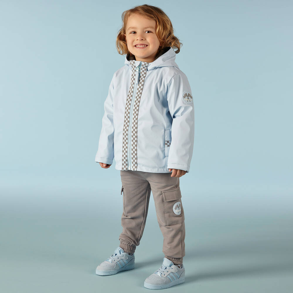 Mitch & Son-Голубой дождевик с капюшоном для мальчиков | Childrensalon Outlet