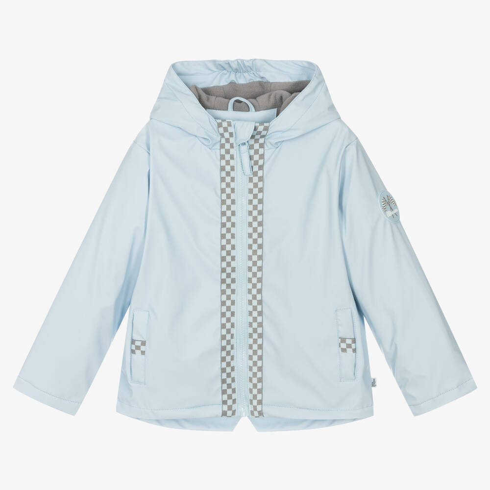 Mitch & Son - Boys Blue Hooded Raincoat | Childrensalon