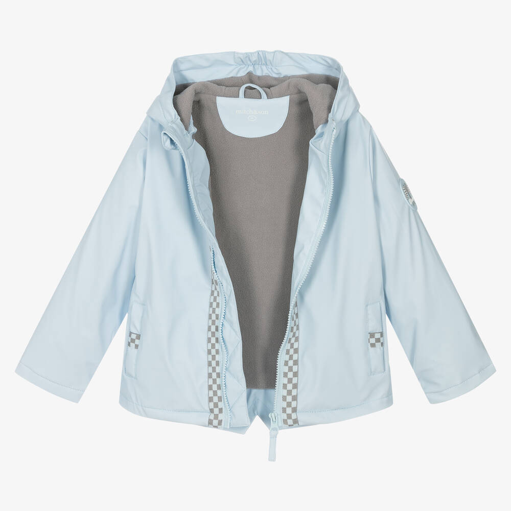 Light blue top raincoat